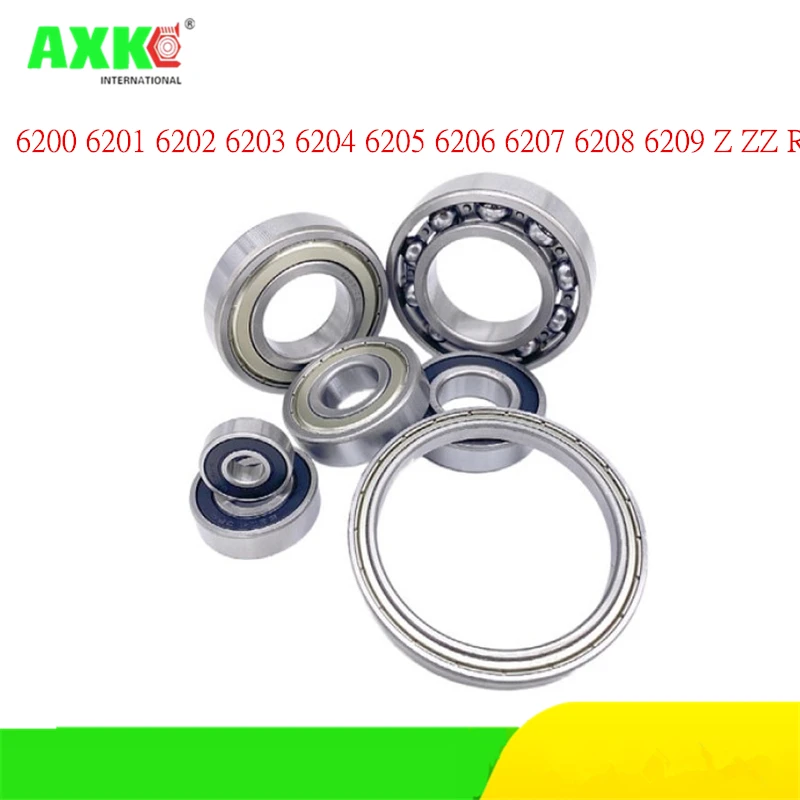 

AXK 6200 6201 6202 6203 6204 6205 6206 6207 6208 6209 Z ZZ RS 2RS N Deep Groove ball bearing Snap Slot Heat Resisting bearings