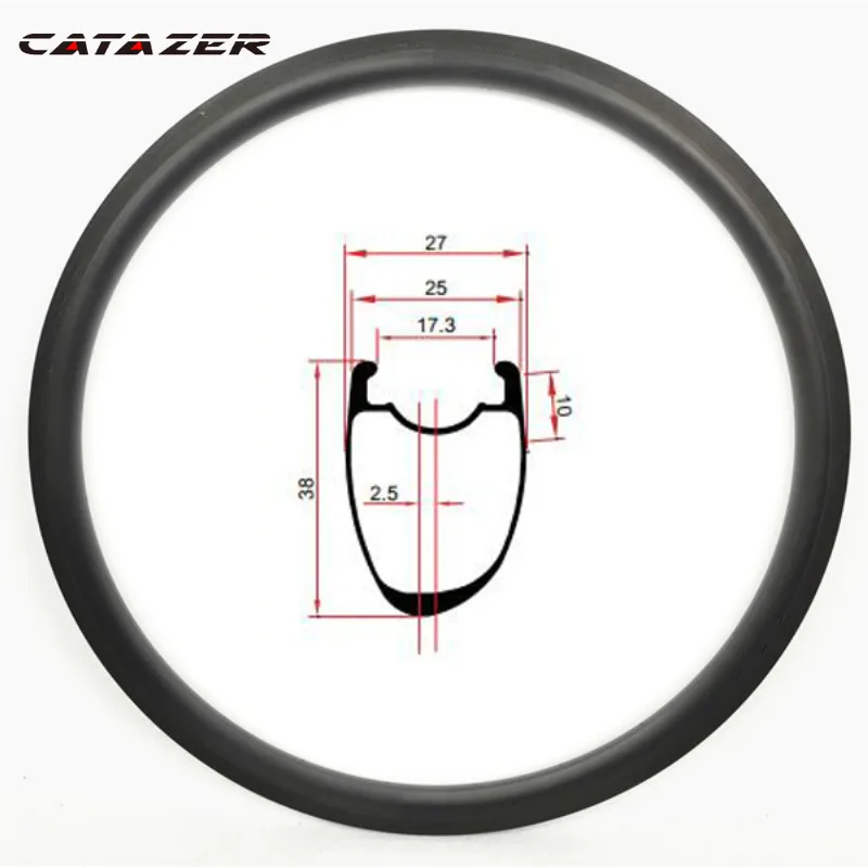 

Ассиметричная безкамерная углеродная клинчерная бездорожья стандартная внедорожная велосипедная обода обод тормоз или дорожный дисковый...