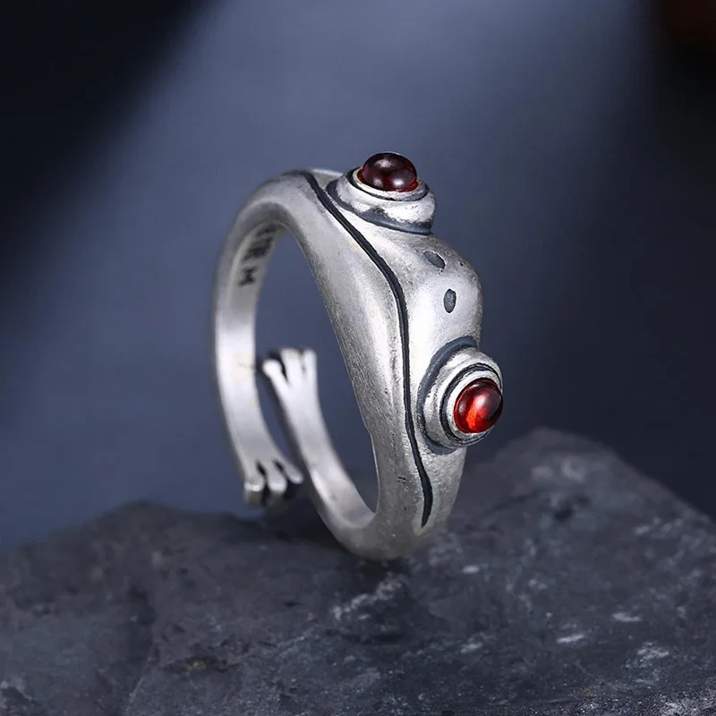 

Vintage Frog Ring Alloy Creative Men&Women Punk Style Opening Adjustable Animal Ring Couple Exquisite Gift Jewelry
