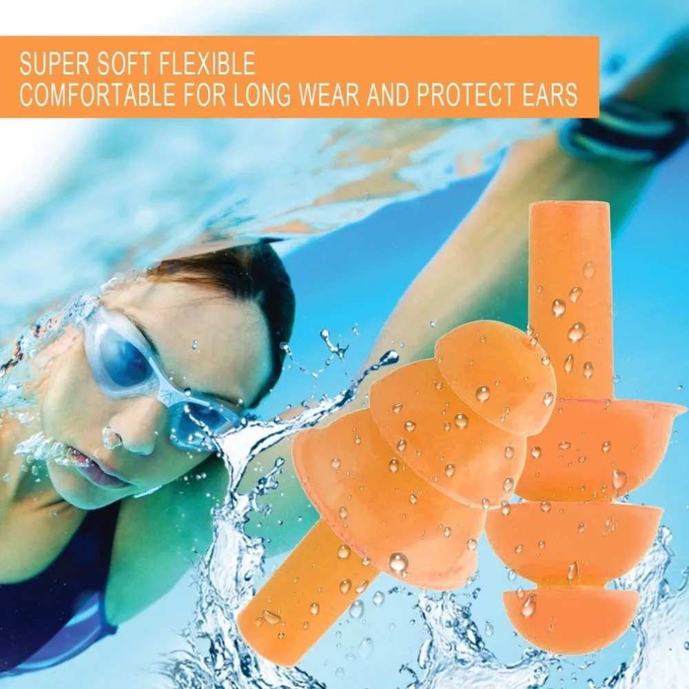 1Pair/3Pairs Spiral Waterproof Silicone Ear Plugs Anti Noise Snoring Earplugs Comfortable For Sleeping Reduction Accessory | Безопасность