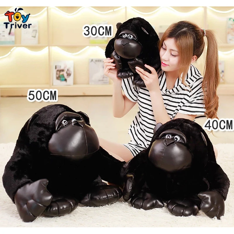 Kawaii Reallife Black Gorillas Chimpanzees Orangutan Monkey Plush Toys Stuffed Animal Doll Girls Kids Children Gift Room Decor | Игрушки и