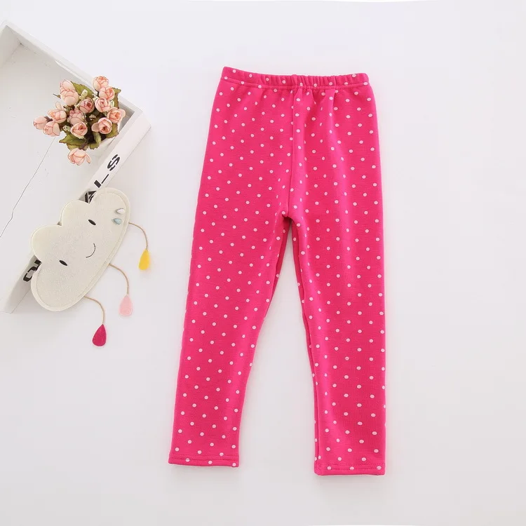 Утепленные флисовые леггинсы для маленьких девочек детские штаны с мультяшным