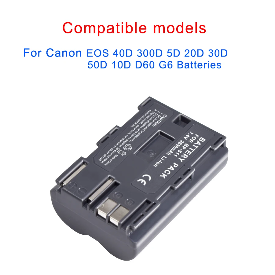 PALO 7 4 V 2650mAh bp-511 BP 511 Цифровые Батареи камера + cargador зарядное устройство Canon EOS D60 300D 5D
