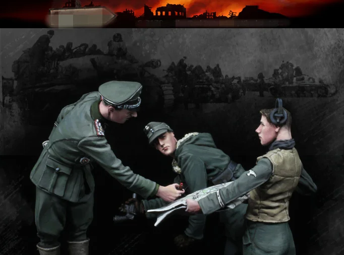 1/35 модельная фигурка из смолы наборы 3 Несобранные неокрашенные GK 970|Наборы для