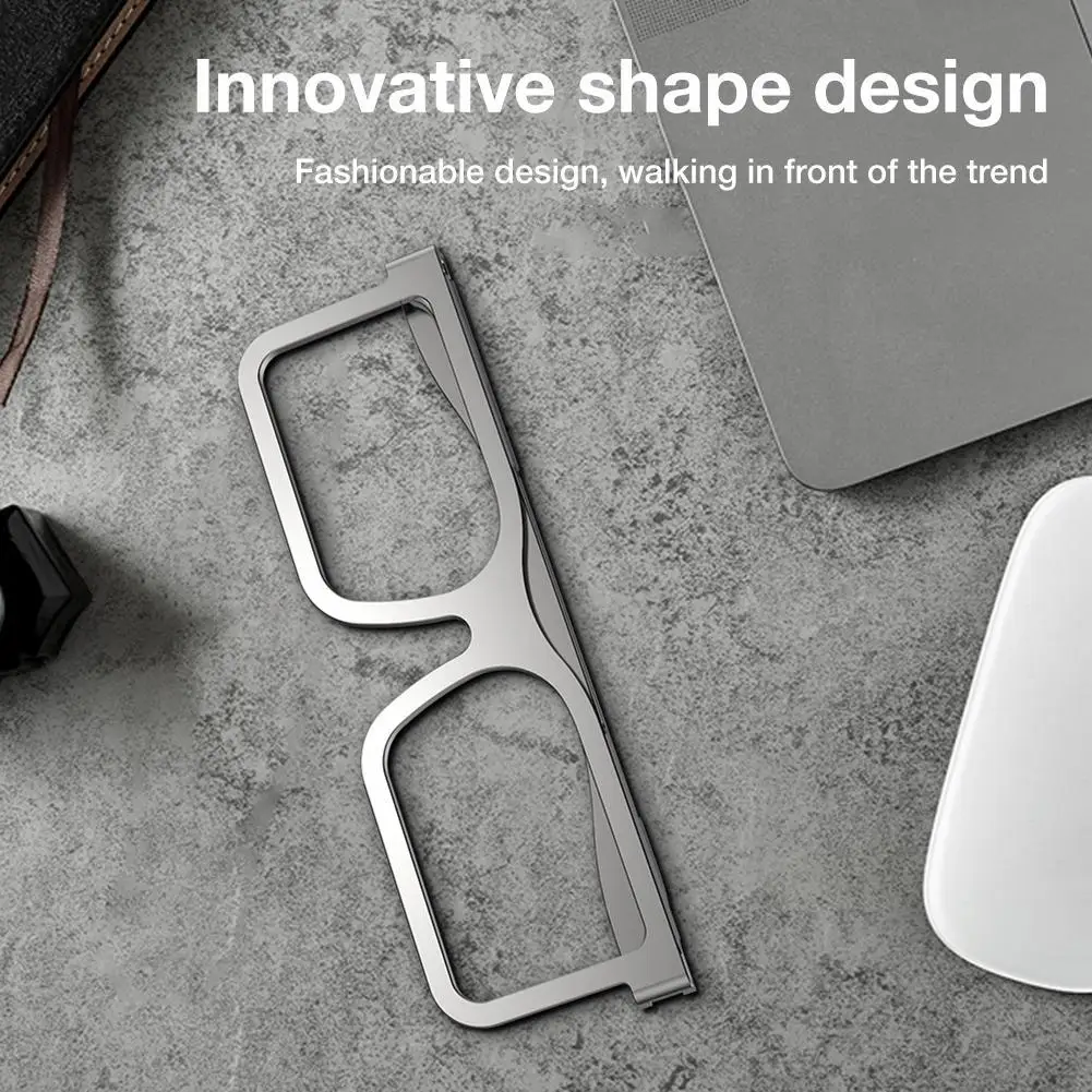 

Laptop Stand Foldable Laptop Riser Aluminum Alloy Desktop Notebook Stand for All Below 16Inch Laptops or Tablets Glasses Shape
