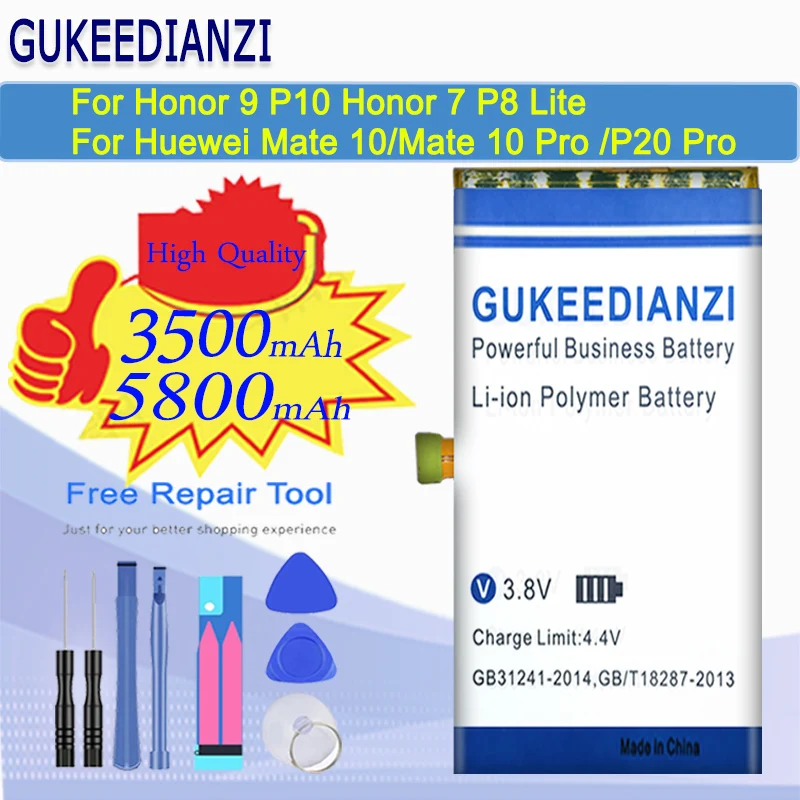 Аккумулятор HB386280ECW для телефона Huawei Honor 7 9 P10 P8 Lite батарея Mate10 Pro P20 HB3742A0EZC + HB494590EBC