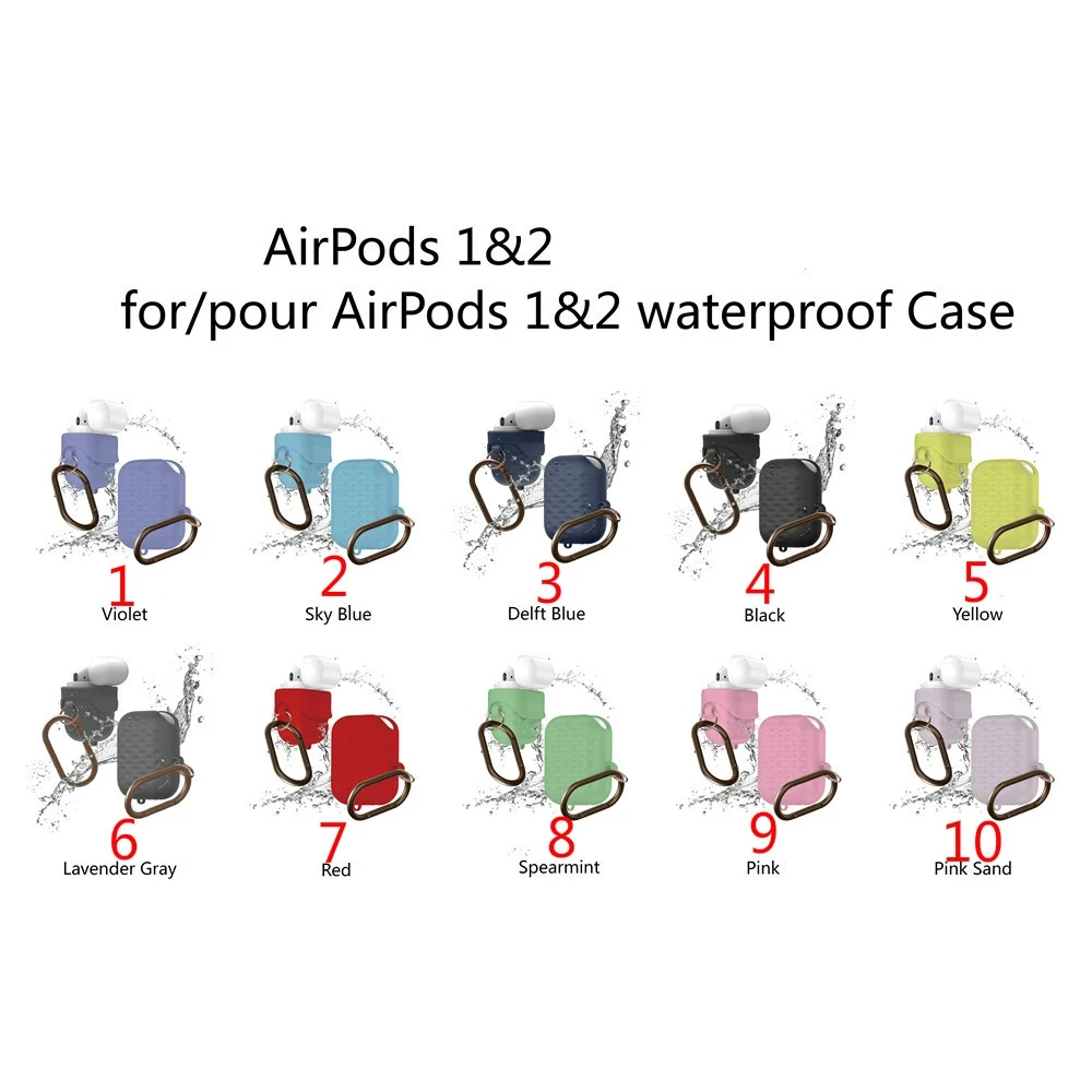 Силиконовый чехол для беспроводных наушников AirPods квадратный защитный