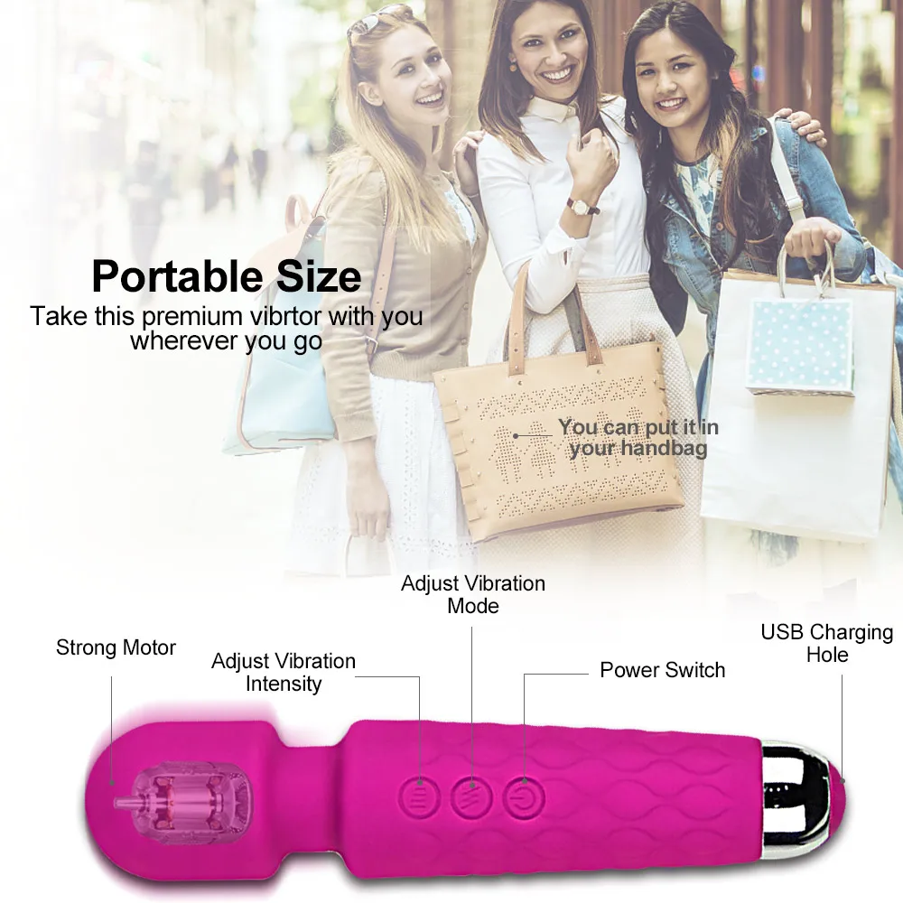 USB зарядка AV вибратор секс игрушки для женщин взрослых G Spot волшебная палочка