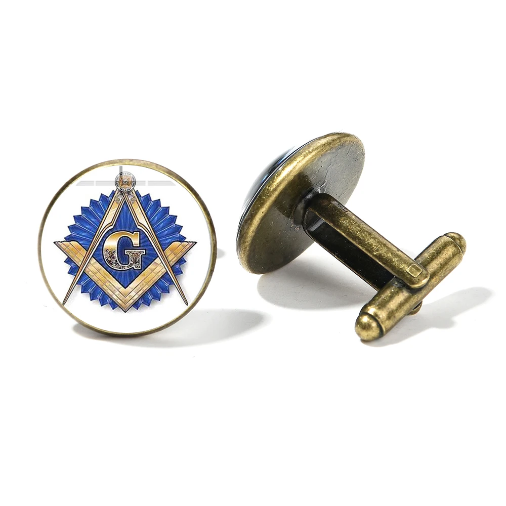 SONGDA Ретро Браслеты шармы Иллюминаты Пирамида запонки в форме глаз для мужские