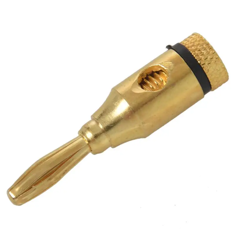 4x4 мм банановые вилки для подключения акустического кабеля/позолоченные |