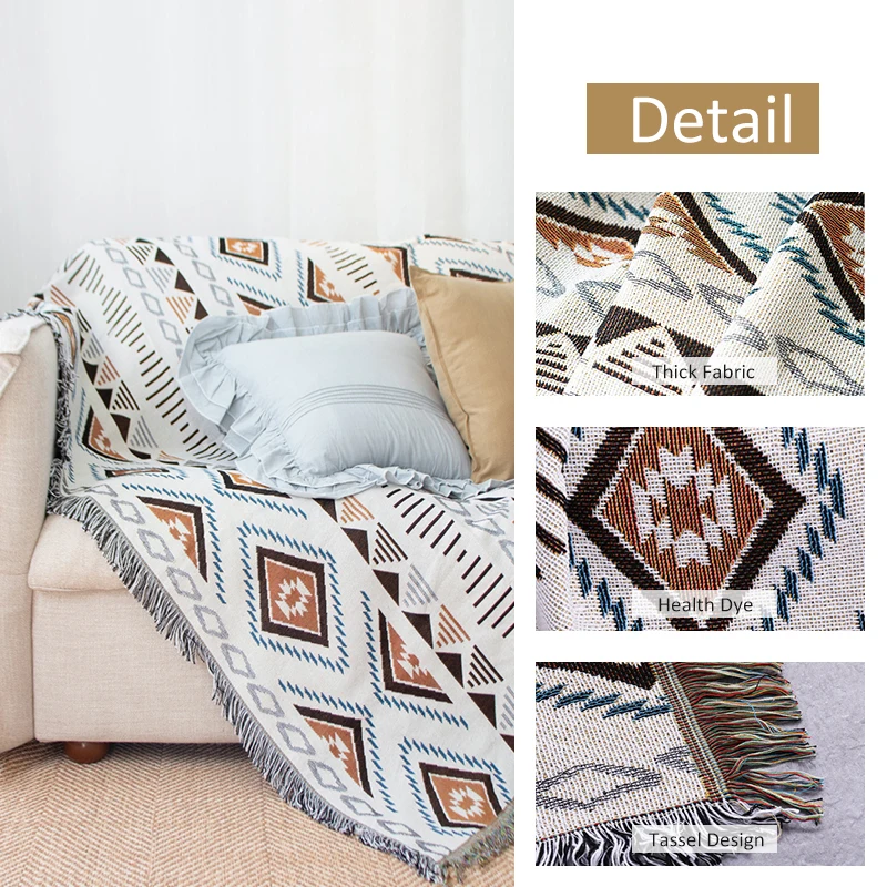Geometric Blanket Aztec Sofa Cover Stylish Nordic Bedspreads Reversible Throw Blankets for Couch Floor Rug Koce Home Decoration | Дом и сад