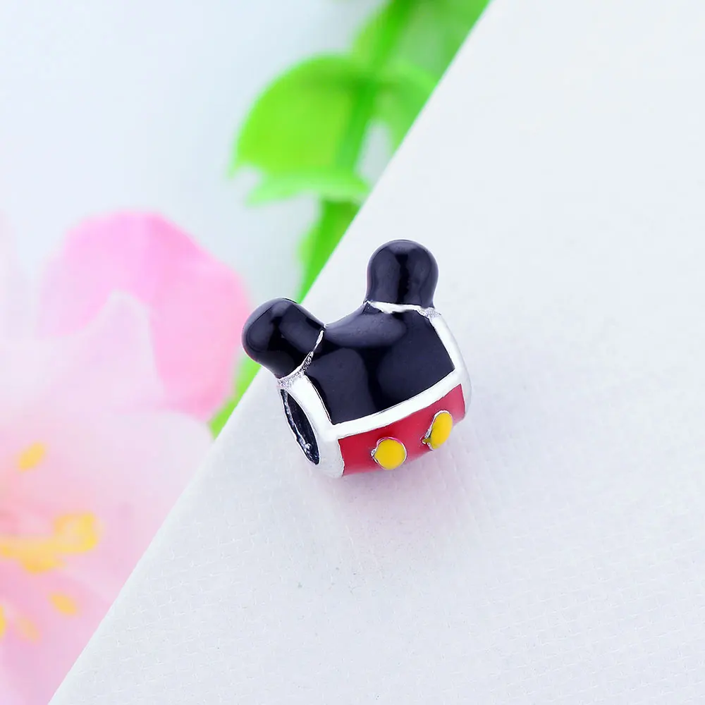 Микс Эмали из серебра 925 пробы милые Мультяшные шармы бусины подходят для