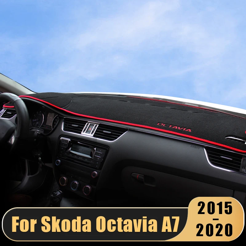 

For Skoda Octavia A7 MK3 5E 2015-2020 Car Dashboard Cover Sun Shade Avoid Light Mat Instrument Panel Carpet Interior Accessories