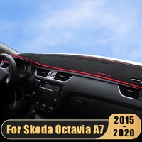 for skoda octavia a7 mk3 5e 2015 2020 car dashboard cover sun shade avoid light mat instrument panel carpet interior accessories