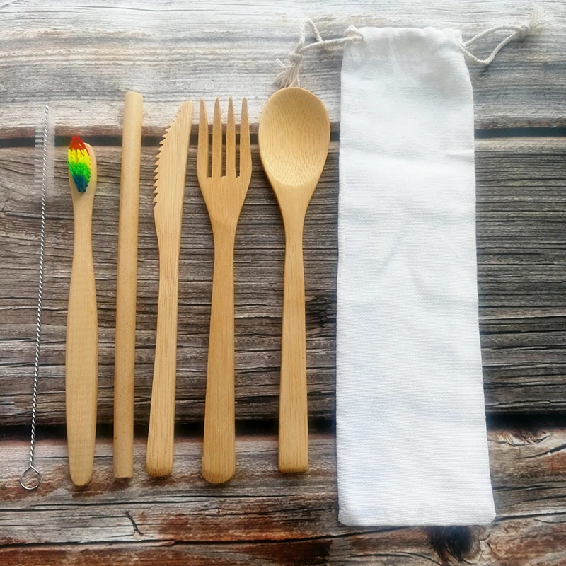 4/6/8 шт./лот Набор бамбуковых зубных щеток Экологичная щетка для зубов из пластика