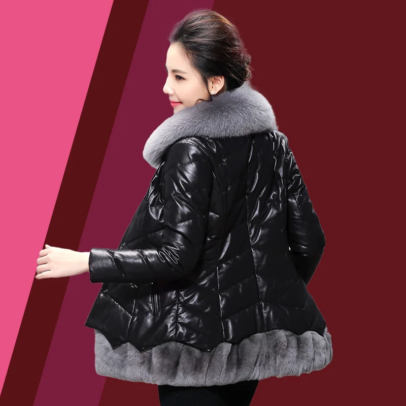 Пальто из натуральной овчины женские зимние пальто кожи короткие Пуховики с