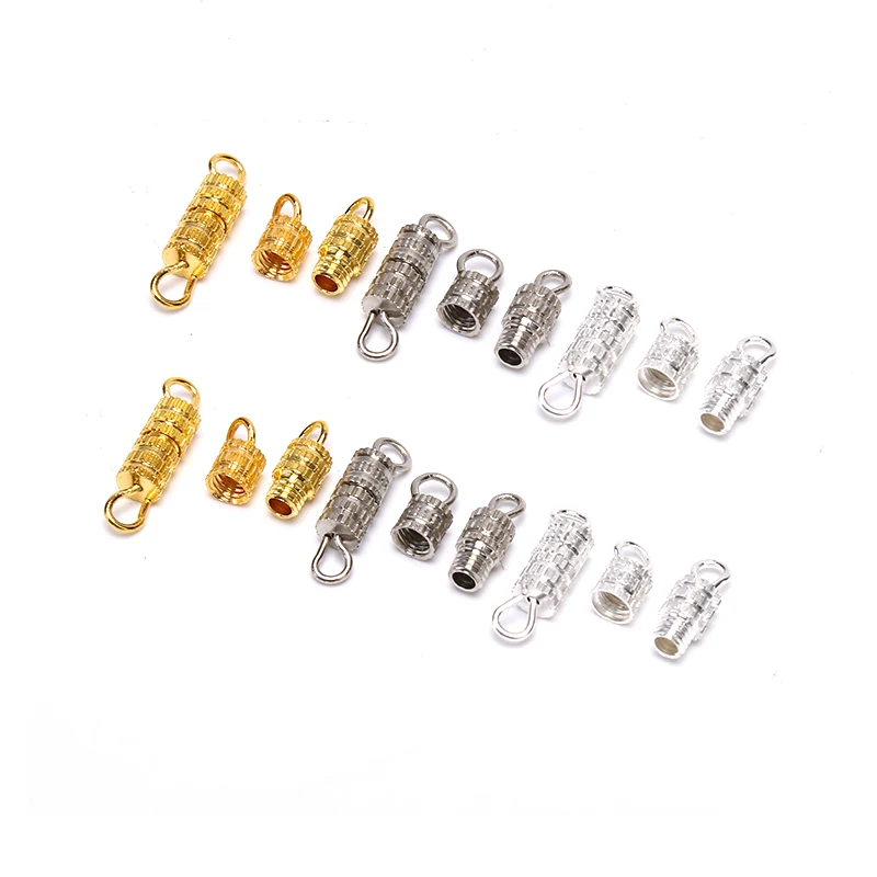 

20Pcs/Set Brass Column Screw Clasps Barrel Screw Clasp for Bracelet Necklace Jewelry Making Findings Supplies