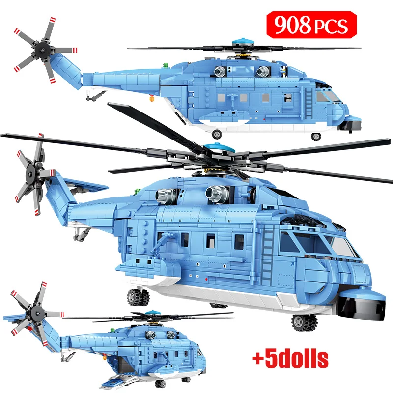 Городская полиция военный WW2 бомберы вертолет строительные блоки армии военно