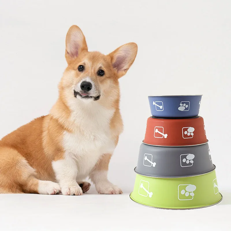 

Stainless Steel Antislip Pet Bowl The Rubber Pad Is Durable Safety Environmental Protection Dog Bowl Convenient Pet Water Feeder