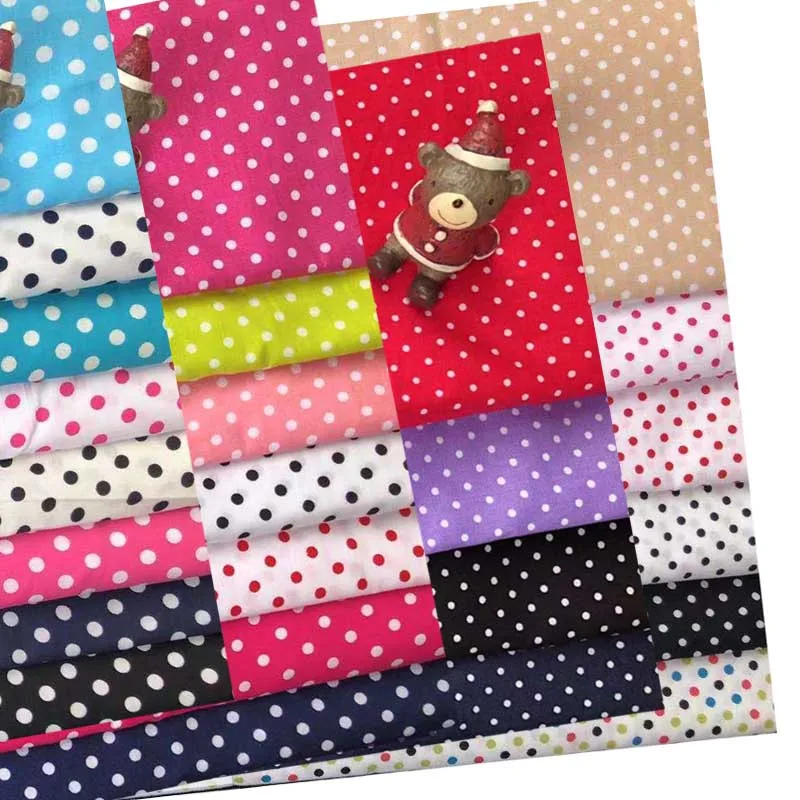 

Poplin 100% Cotton Fabrics 40S 133*72 9mm 6mm 4mm 3 mm 2mm Big Small Polka Dot for Summer Clothes Dress Shirt Quilt Craft Decor