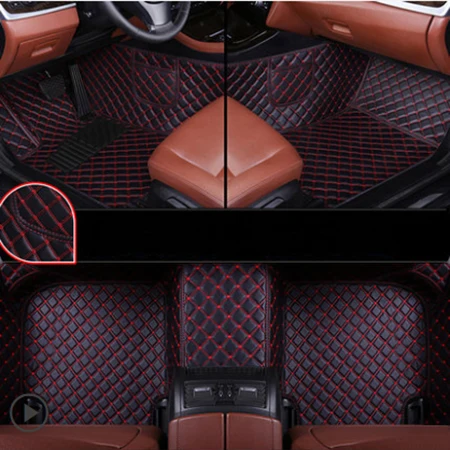Black red Автомобильные коврики на заказ, двухслойные автомобильные коврики для ховера, все модели H1, H2, H3, H5, H6, H7, H8, H9, M1, M2, M4, автомобильные аксессуары, Стайлинг автомобиля - Название цвета: Black red