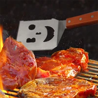 5 in 1 smile bbq spatula multi grill tool with flipping fork barbecue tongs bottle opener kitchen cooking utensils accessories