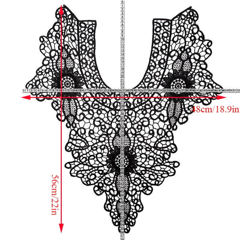 

Colorful Chest Collar Fashion Sewing Embroidered Neckline Collar Water-soluble Lace Brooch Woven Embroidery Collar Flower