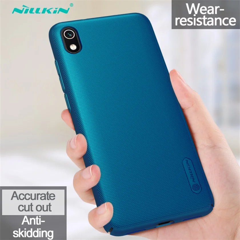 Peacock blue For Xiaomi Redmi 8 7 Case Redmi 8A 7A Cover Nillkin Super Frosted Shield Hard PC Back Cover Protector Case for Xiaomi Redmi Y3 - Цвет: Peacock blue