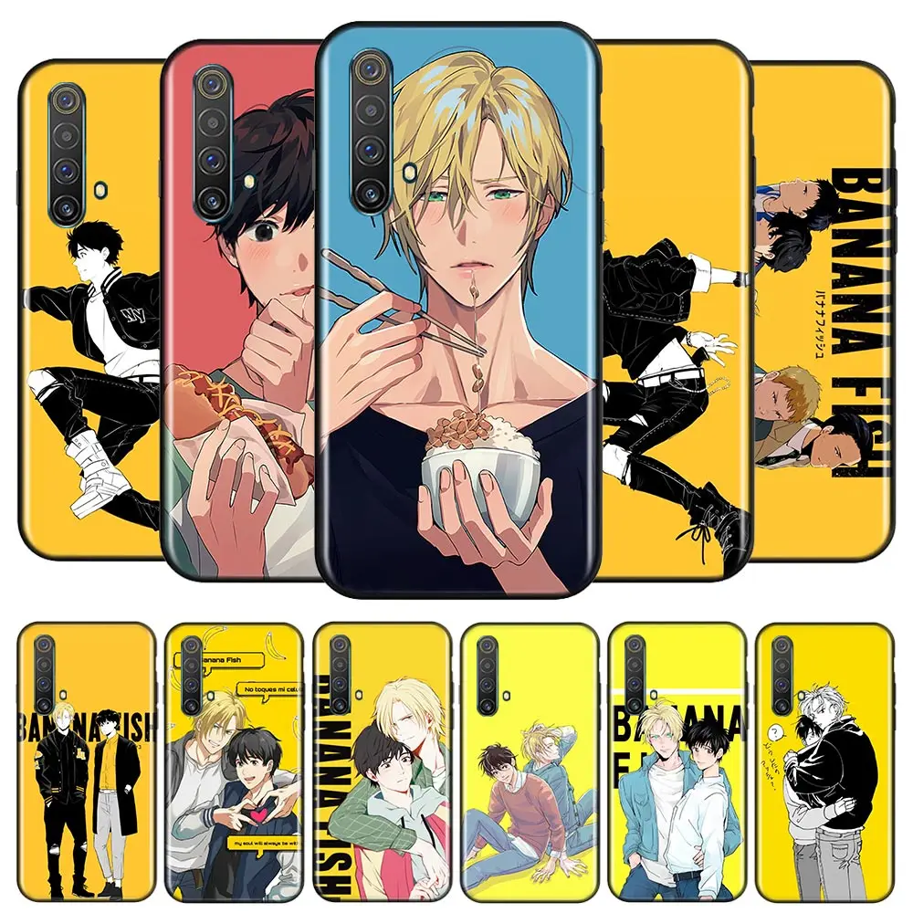

Banana Fish Anime For OPPO A74 A94 A93 A73 A53 A32 A31 A72 A12E A12 A11 A9 A5 2020 5G AX7 Black Soft TPU Phone Case