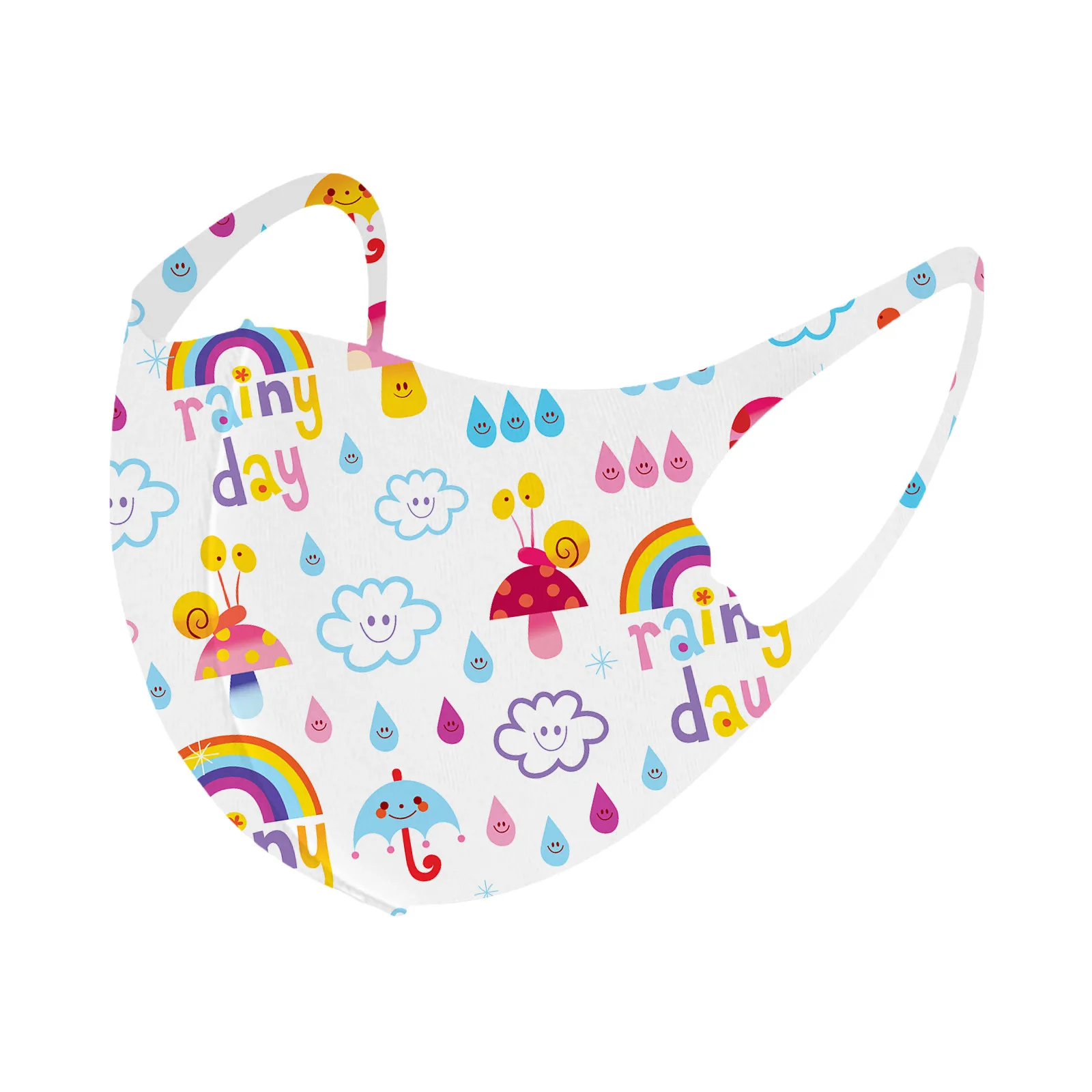 Маска детская многоразовая моющаяся с принтом радуги 5 шт. | Красота и здоровье