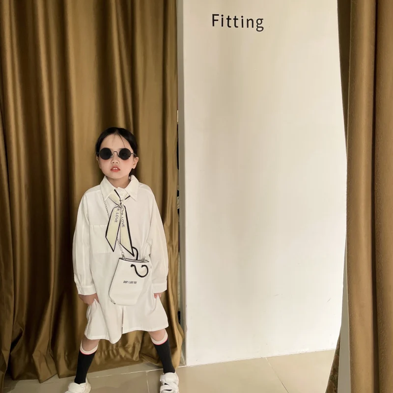 

Girl Dress Kids Baby Gown 2021 White Winter Autumn Plus Thicken Outwear School Toddler Long sleeve Uniform Children Clothing