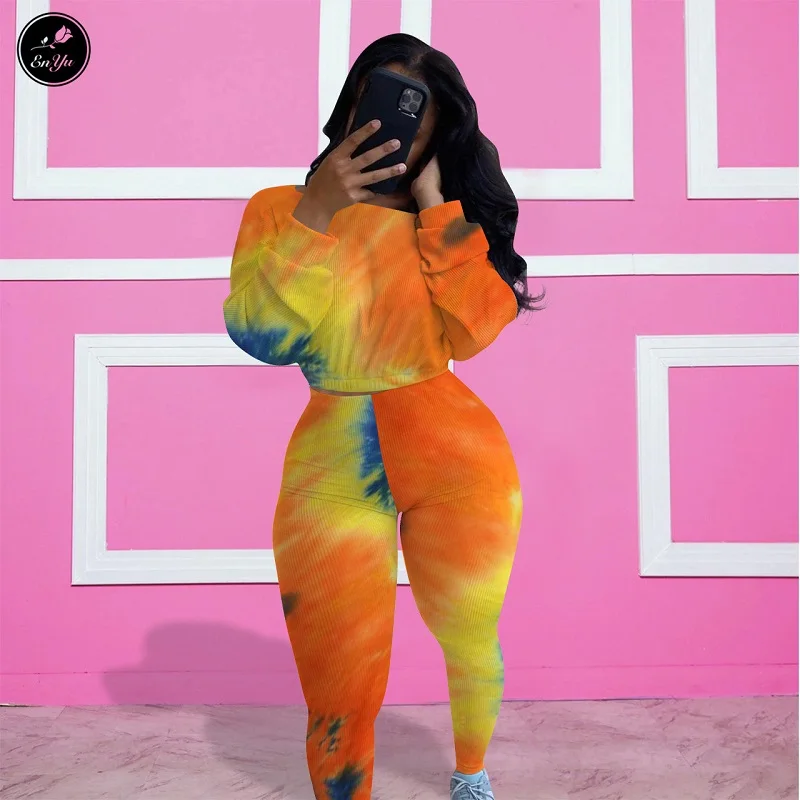 Enyu XL-XXL 2020 осенний сексуальный женский комплект из 2 предметов с завязкой длинный