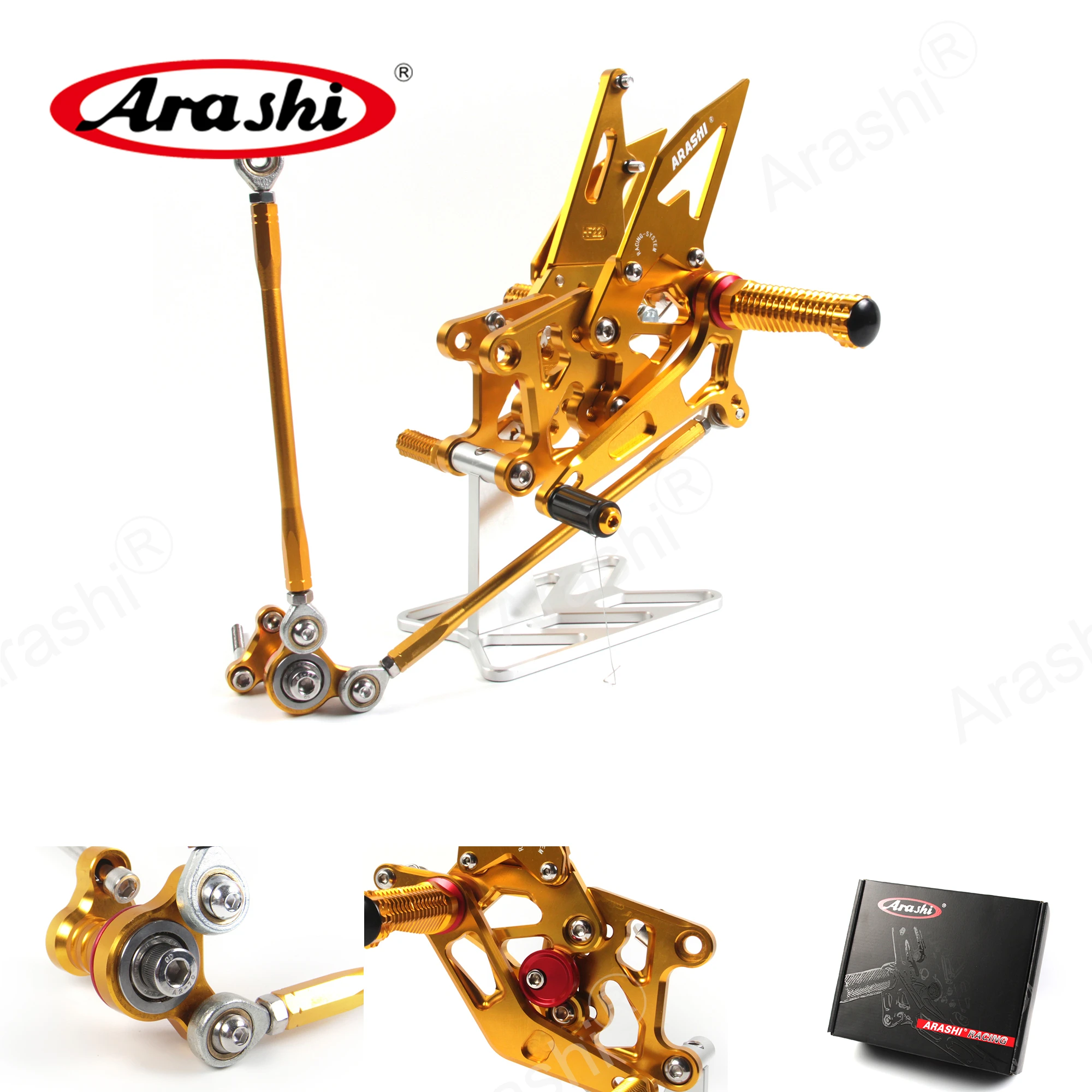 Регулируемые подножки Arashi CBR600RR CNC для HONDA CBR 600 RR 2007 2008 Задние 08 07|Подставки под