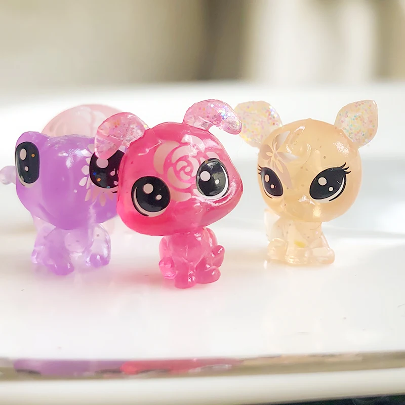 LPS Dog Mini 1 см магазин питомцев Снежинка прозрачная коллекция лимней фигурки колли