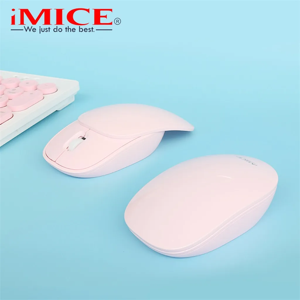 Беспроводная Бесшумная мышь Imice E 1100 2 4g портативная компьютерная с ремнем для