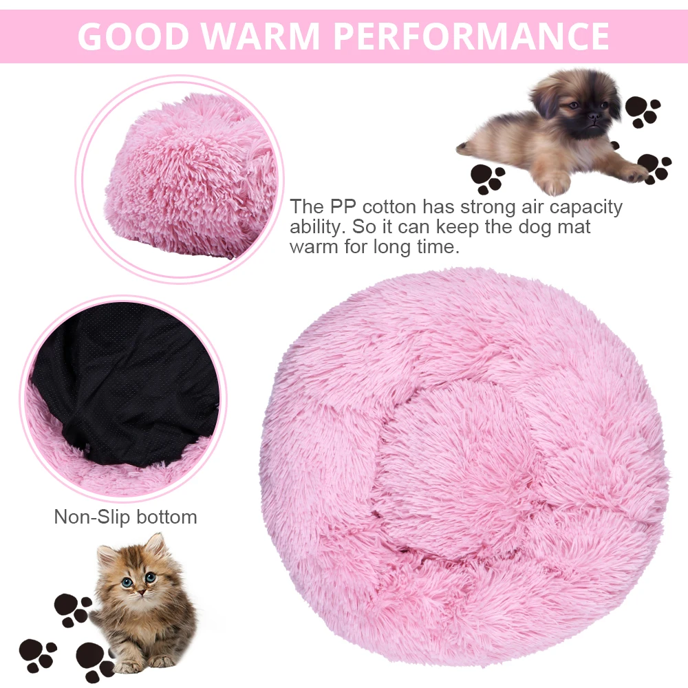 Ортопедическая кровать собаки удобные пончик Cuddler круглая для ультра мягкие