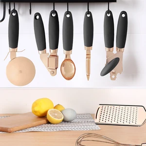 stainless steel kitchen utensils set high quality can opener peeler pizza cutter garlic press cheese grinding cooking gadgets free global shipping
