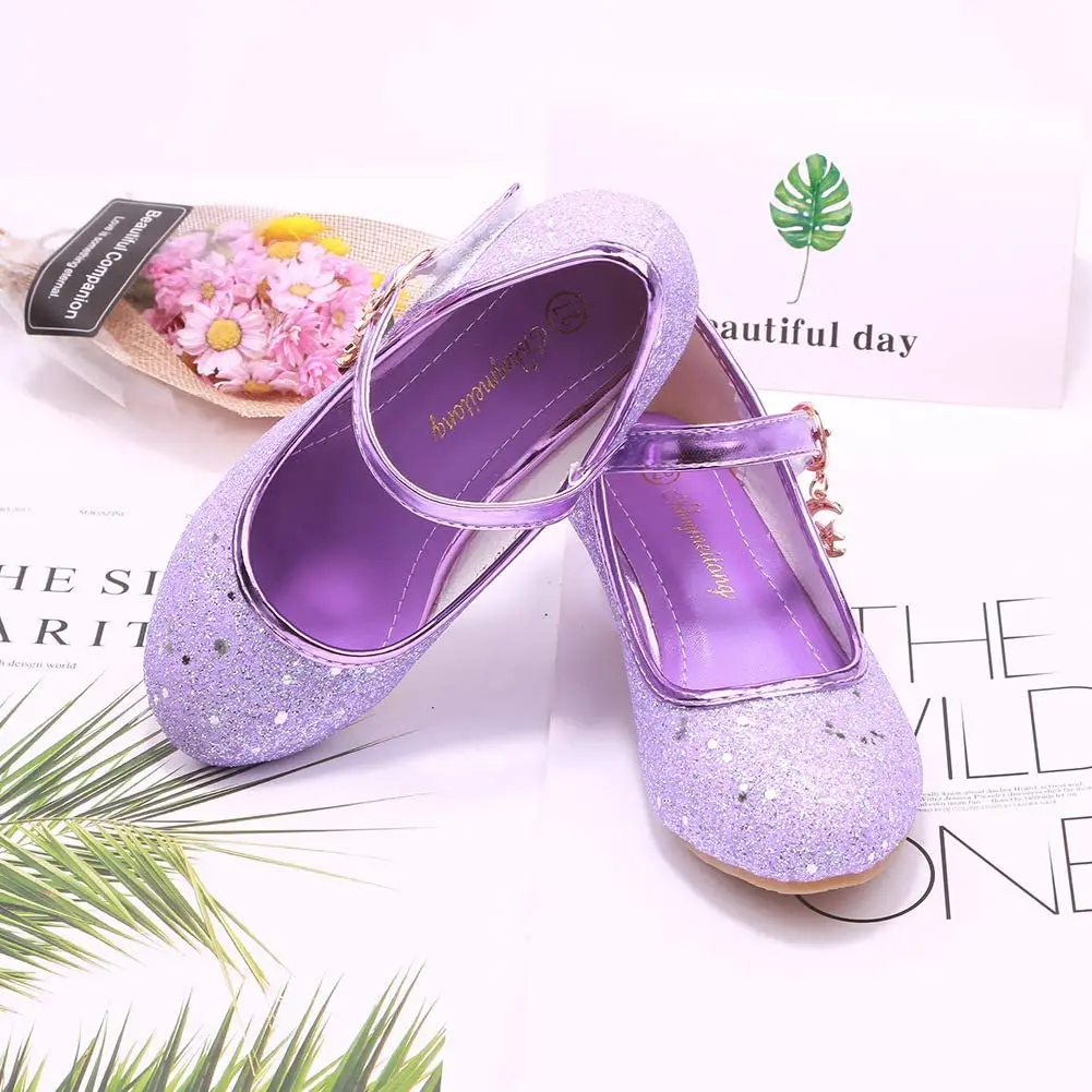 Princess shoes Girls  Sparkle Jane Low Heel Shoes Princess Flower Wedding Party Shoes Dance Shoes Lovely Fashion charming gift enlarge