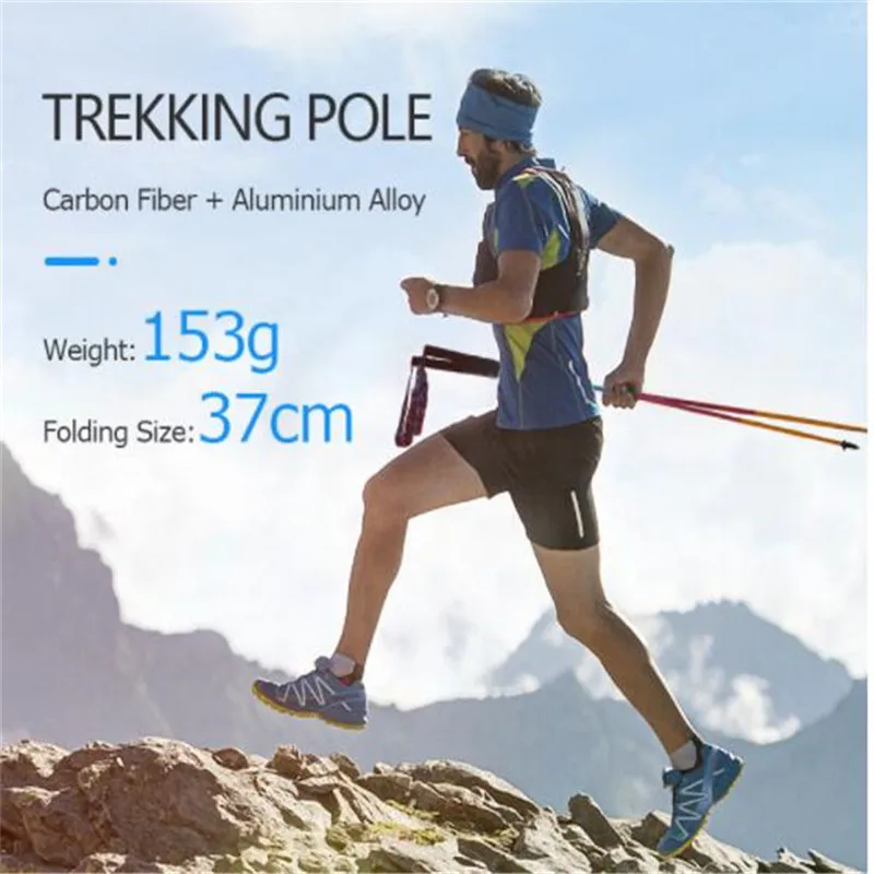 Треккинговые палки AONIJIE из складные трости для спортивной ходьбы углеродного