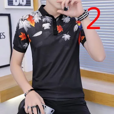 

Men's short-sleeved T-shirt summer new cotton casual round neck fashion ice silk men's tide