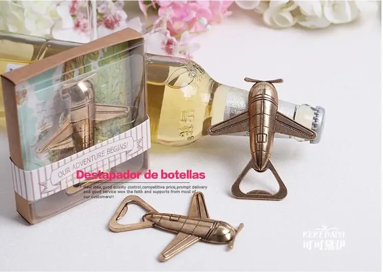 Античная Открывалка для винных бутылок с самолетом подарок гостей на свадьбу или