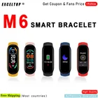 Смарт-браслет M6 для мужчин и женщин, фитнес-трекер с пульсометром, тонометром, шагомером, Bluetooth, для IOS и Android