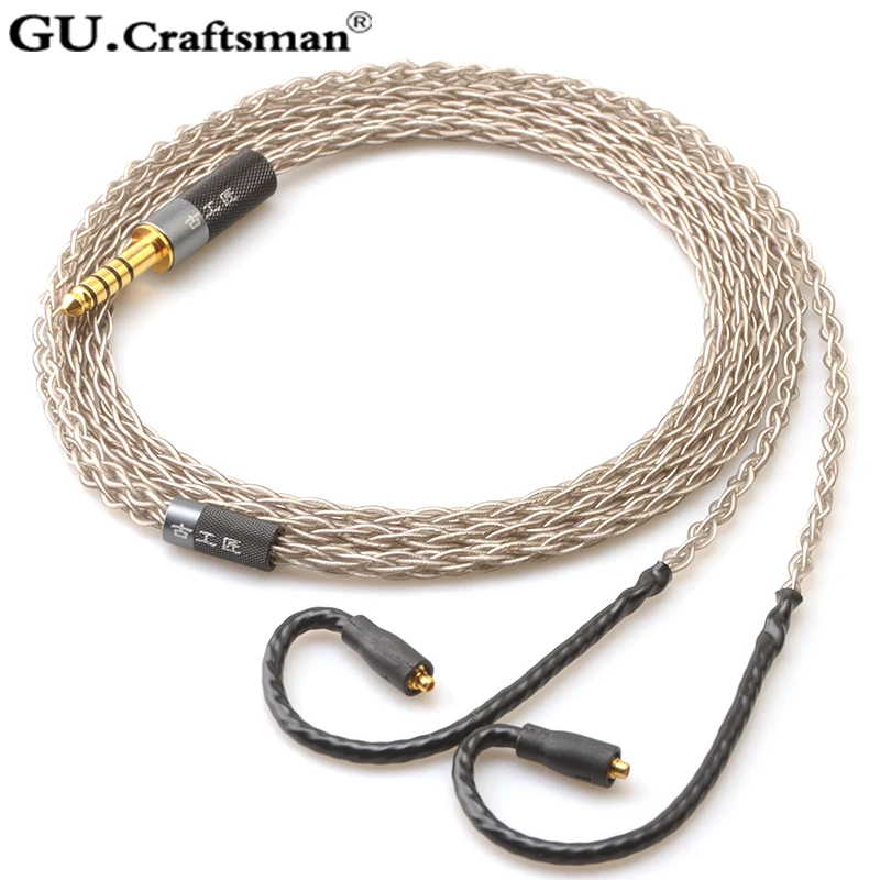 Серебряный кабель для наушников GUcraftsman 6N Westone W10 W40 W80 W60 UMPro50 UM50 Pro AM30 UM10 pro B30