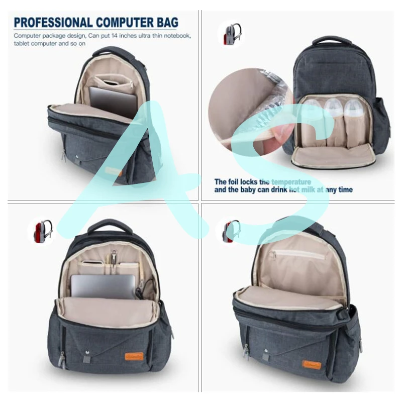 

Large-Capacity Multi-Functional Father Bag Waterproof Wear-Resistant Environmentally Friendly Mummy Bag