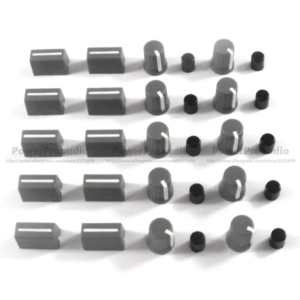 10PCS Rotary Knob+10PCS Fader Cap For Rane Mixer TTM 57 61 62 64 68 (Gray) | Электроника
