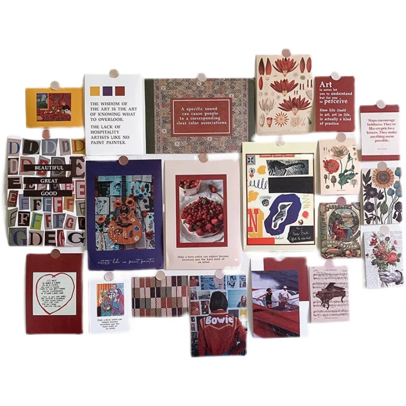 

ins shooting Nordic retro bedroom wall decoration wall stickers dormitory room layout wall card stickers poster stickers