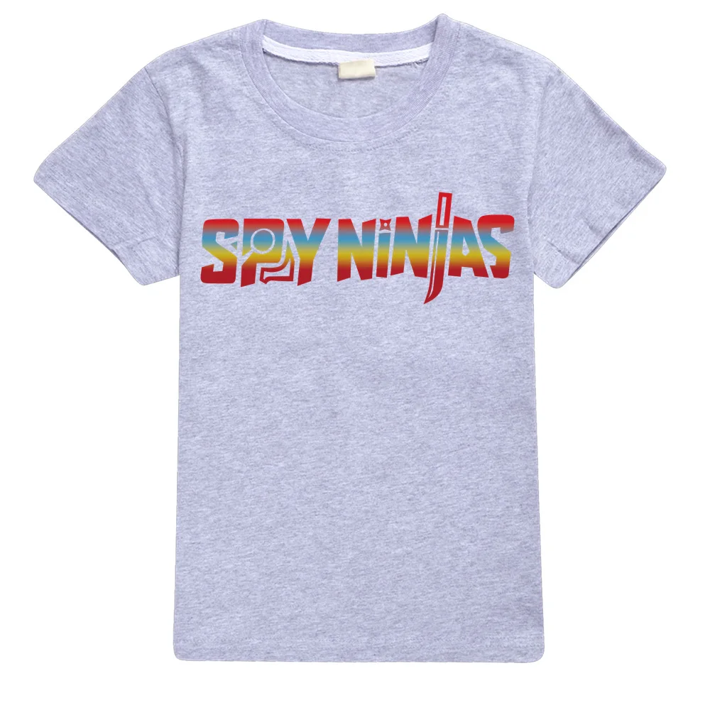 

Spy Ninjas Cotton Birthday Tshirt Boys Graphic Tees Boutique Kids Clothing Shirts for Teenage Girls Toddler Children Tops 2 14 T