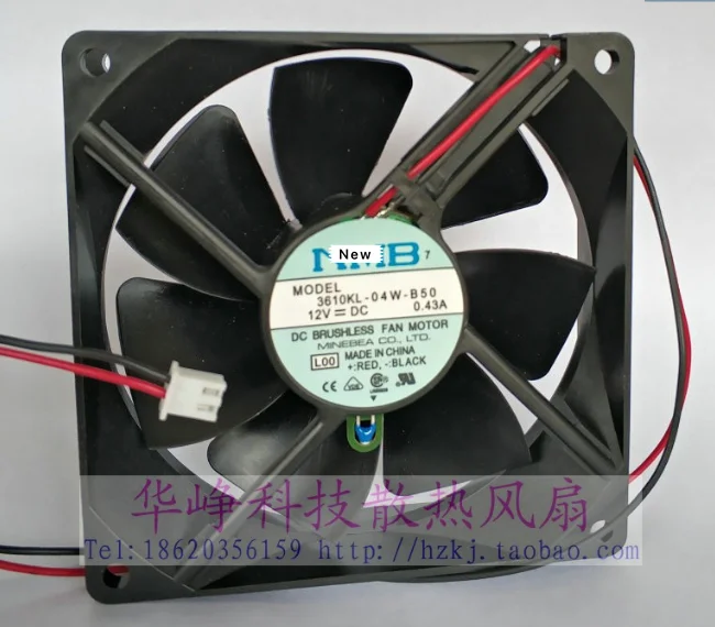 

for NMB-MAT 3610KL-04W-B50 L00 DC 12V 0.43A 2-Wire 92X92X25mm Server Cooling Fan