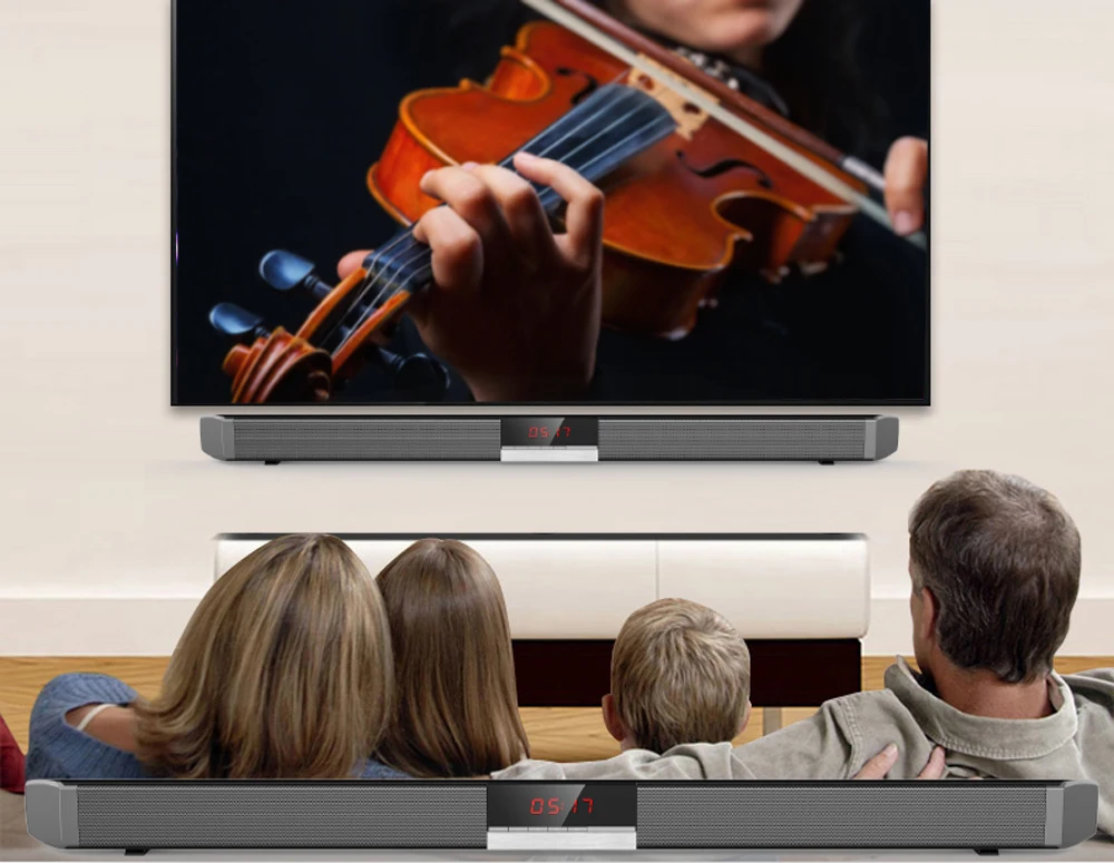 SR100 Bluetooth Speaker 40W Home Theater TV Sound Bar Wireless Speaker Coaxial Optical Home Cinema Subwoofer Speakers