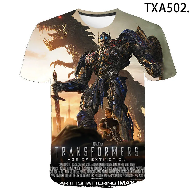 

New Summer Printed Transformers 3D T-shirt Men Women Children Summer Cool Tee Tops Male Streetwear Cool T Shirt Boy girl Kids